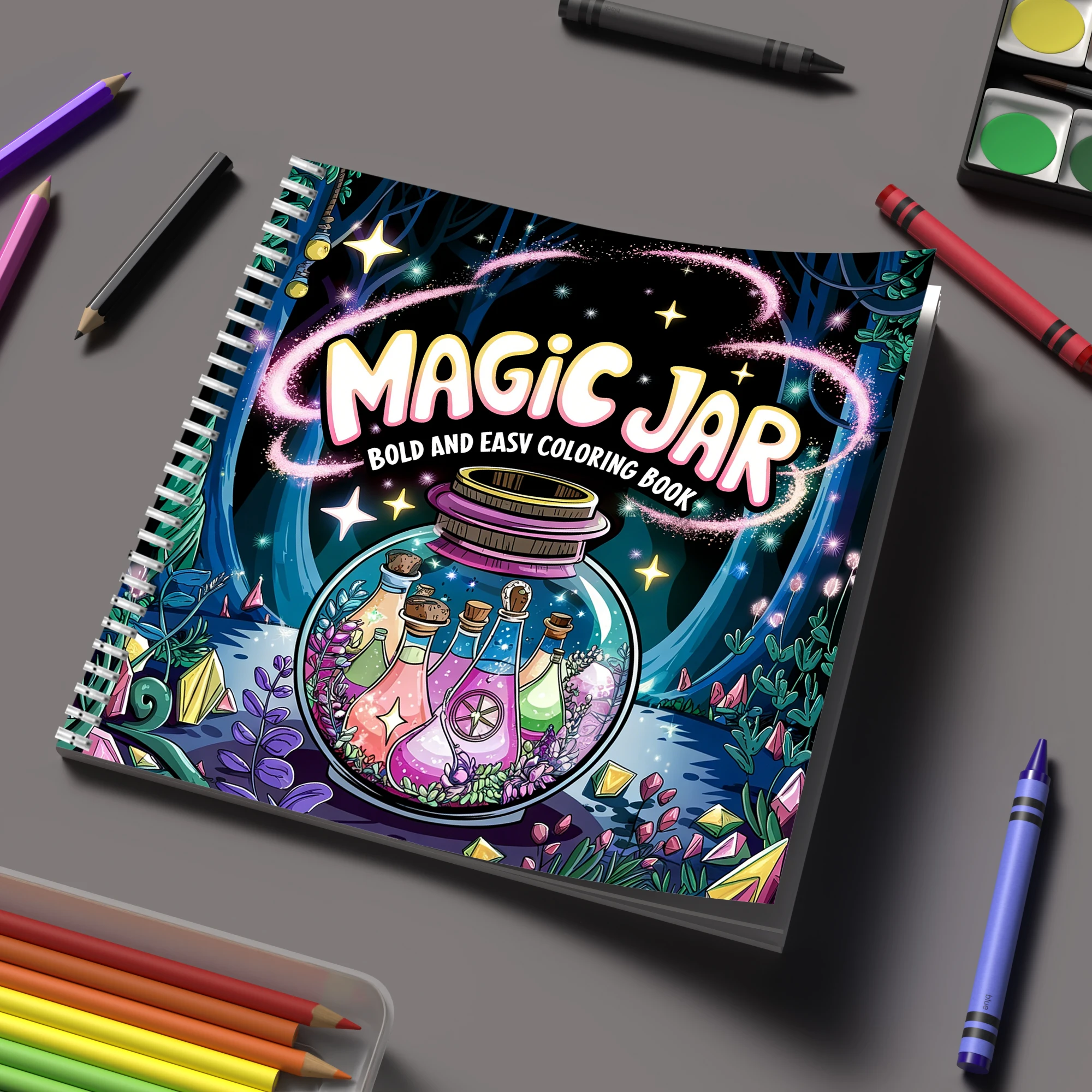 Adult Coloring Book Stress Relief - Волшебная книжка-раскраска для взрослых, подарок на