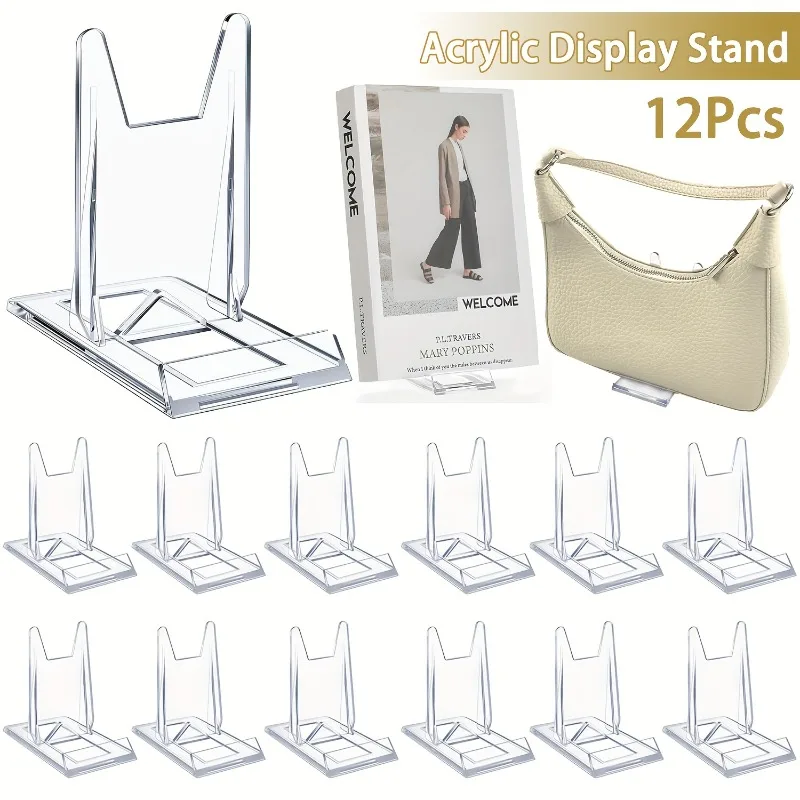 Clear Acrylic Book Stand Holder - 5/12 шт. прозрачных акриловых подставок для