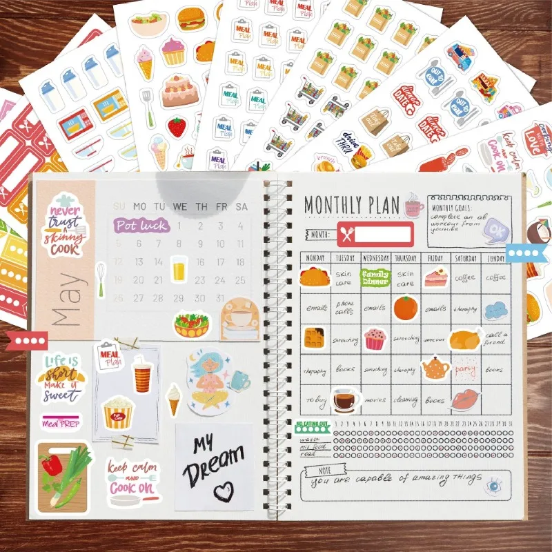 Stationery Books - Наклейки для планирования еды, канцелярские наклейки