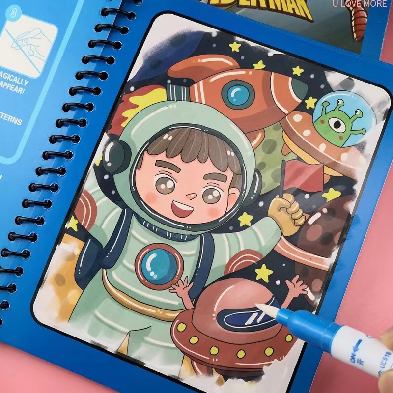 Reusable Water Magic Coloring Book - Волшебная книга для рисования водой, игрушки