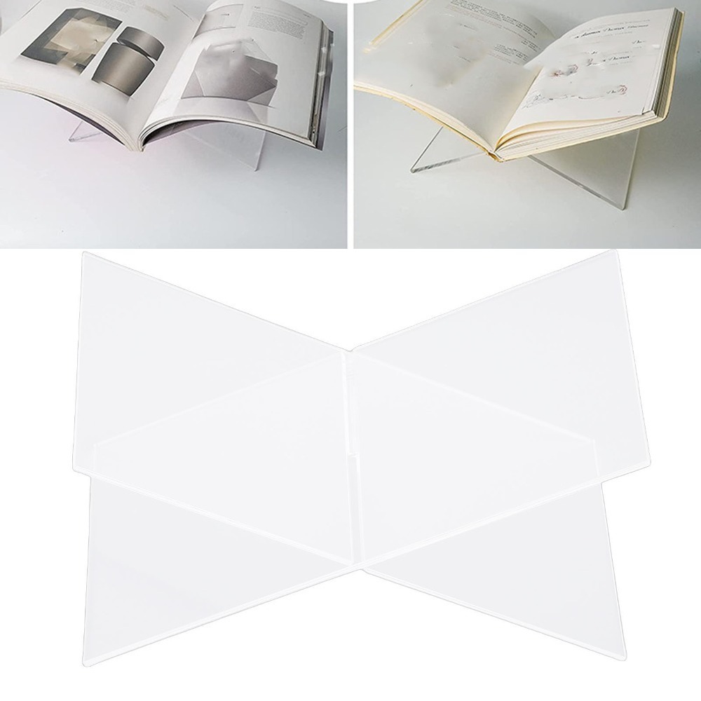 Clear Acrylic Book Stand Holder - 1 комплект X-образной подставки для книг