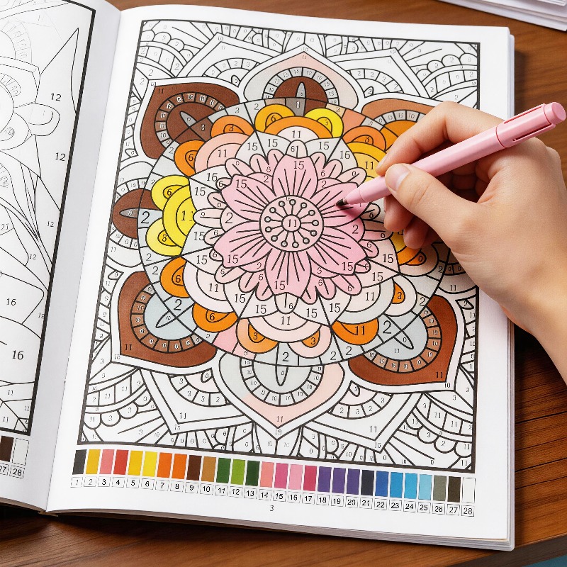 Adult Coloring Book Stress Relief - Книга-раскраска для взрослых с изображениями животных/растений