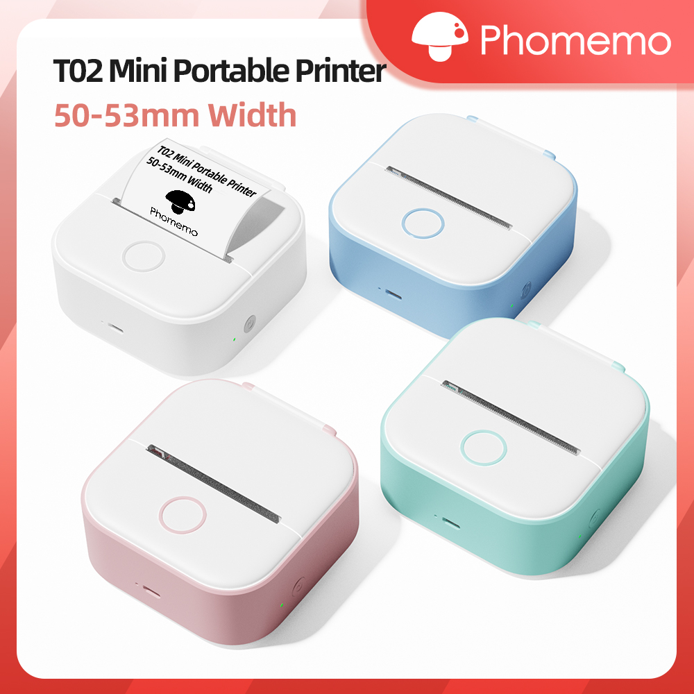 Phomemo T02 Беспроводной карма – обзор и цена Mini Pocket Thermal Printer Paper Roll