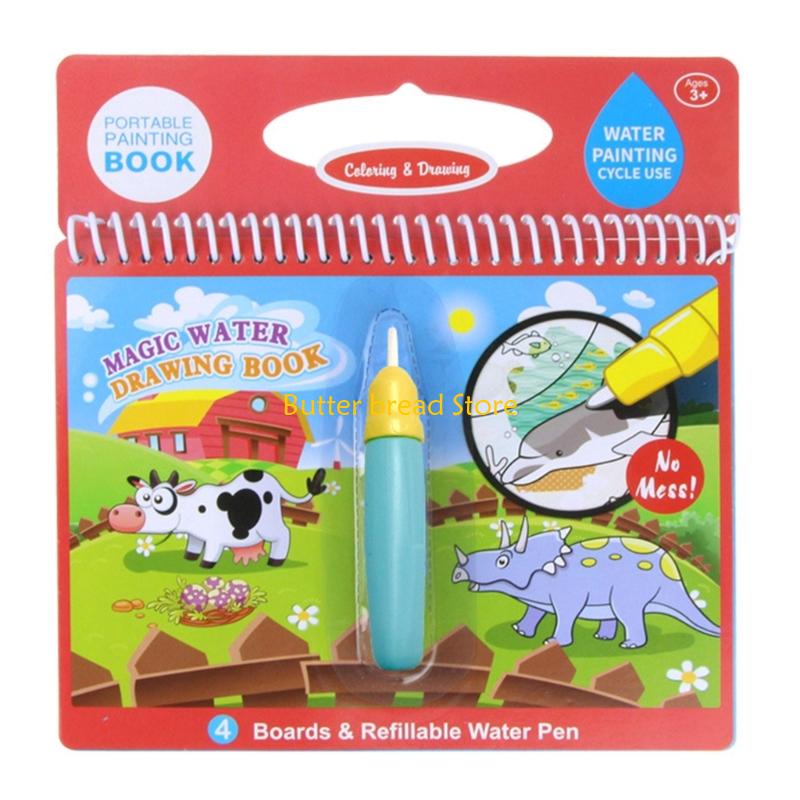 W89C Многоразовая книга для ри – обзор и цена Reusable Water Magic Coloring Book