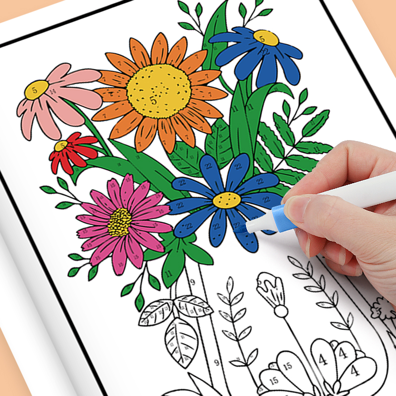 Книга-раскраска по номерам для – обзор и цена Adult Coloring Book Stress Relief
