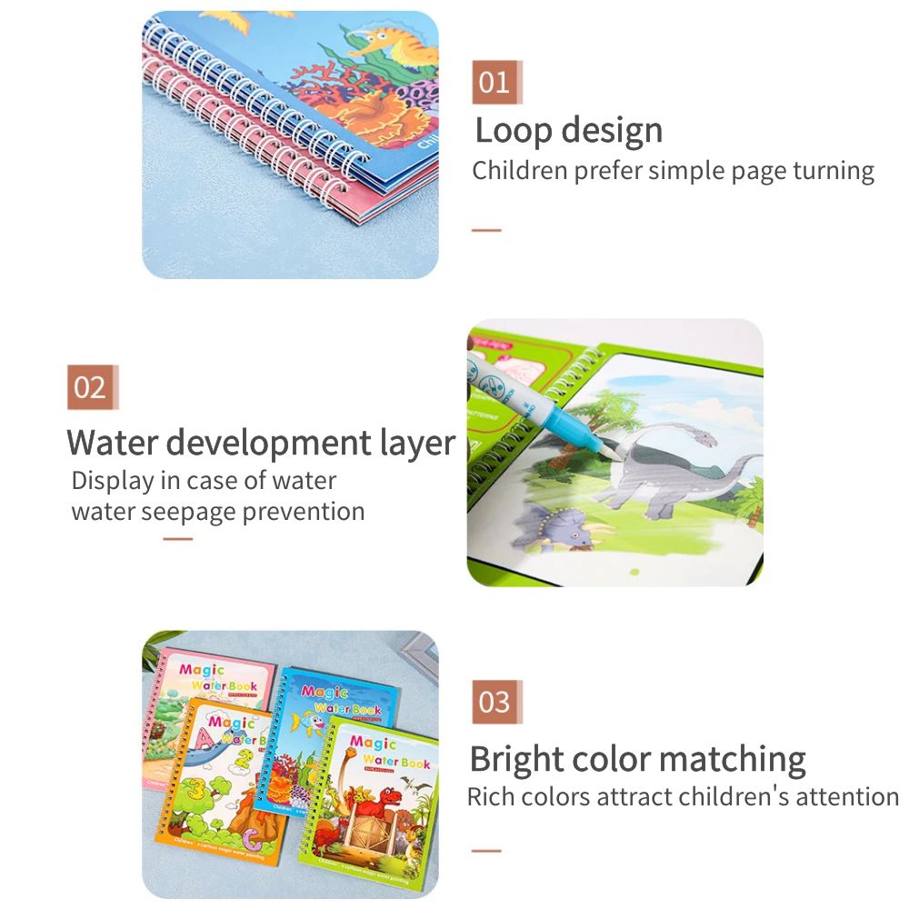 Волшебная книга для рисования  – обзор и цена Reusable Water Magic Coloring Book