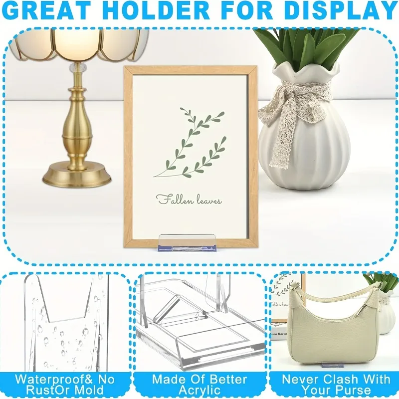 5/12 шт. прозрачных акриловых  – обзор и цена Clear Acrylic Book Stand Holder