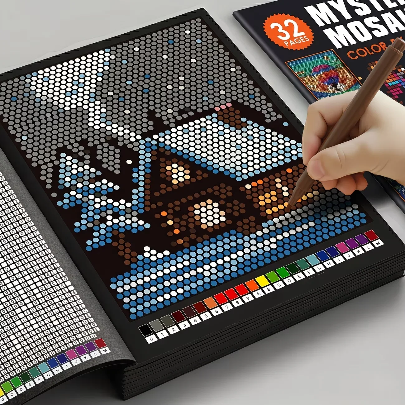 Книга-раскраска Mystery Mosaic – обзор и цена Adult Coloring Book Stress Relief