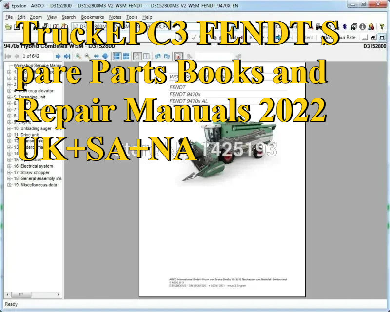 TruckEPC3 FENDT Запасные части – обзор и цена Books