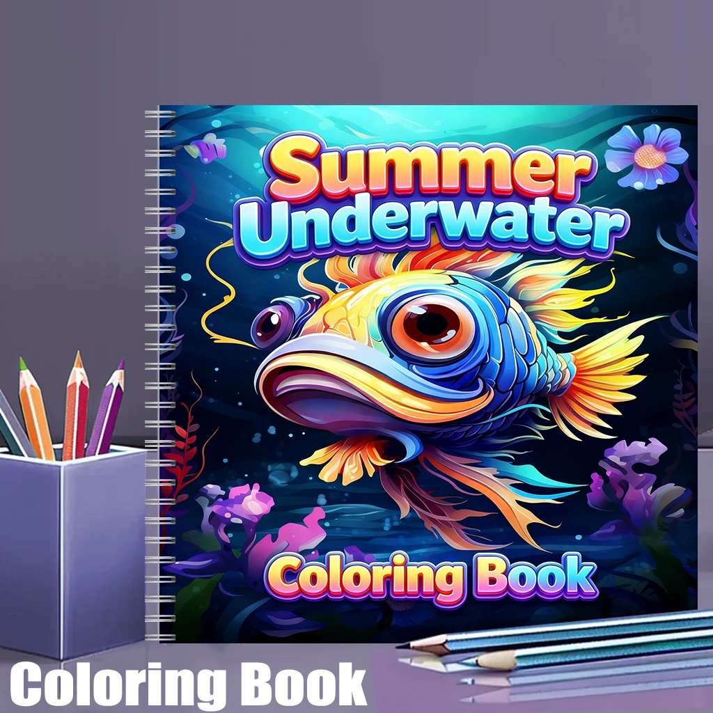Летняя книжка-раскраска для вз – обзор и цена Adult Coloring Book Stress Relief