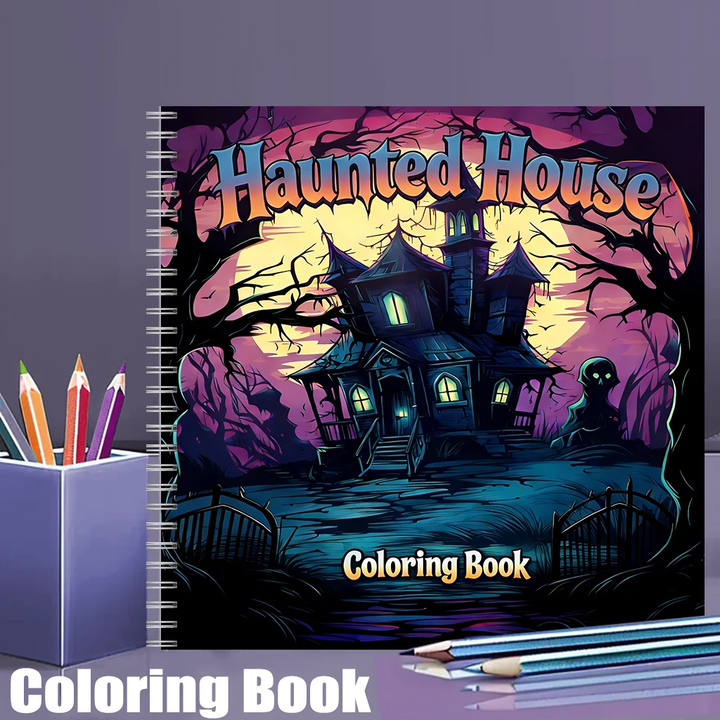 Книга-раскраска «Дом с привиде – обзор и цена Adult Coloring Book Stress Relief