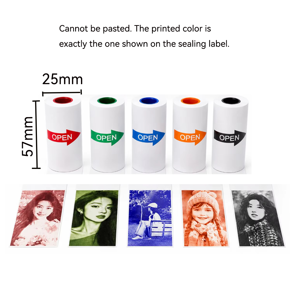 Термобумага 57x25 мм, белая/цв – обзор и цена Mini Pocket Thermal Printer Paper Roll