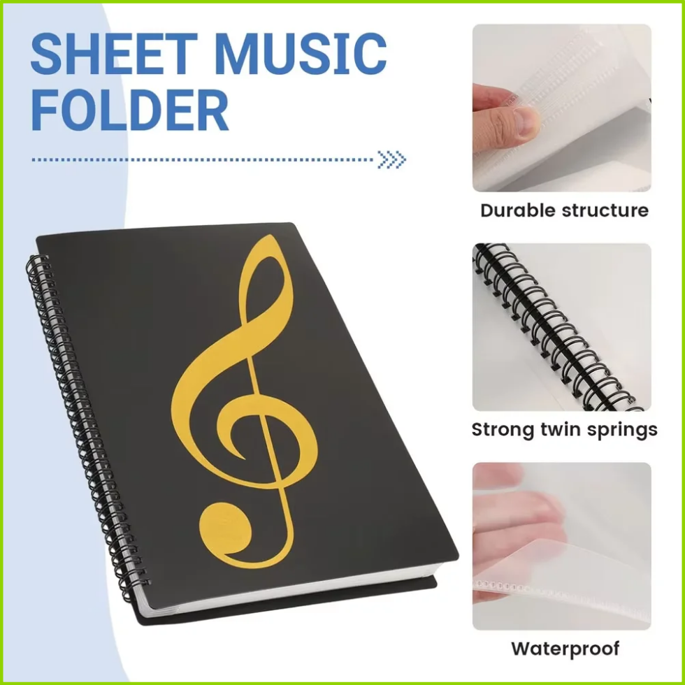 Гибкая папка для нот на 40 стр – обзор и цена Blank Sheet Music Notebook