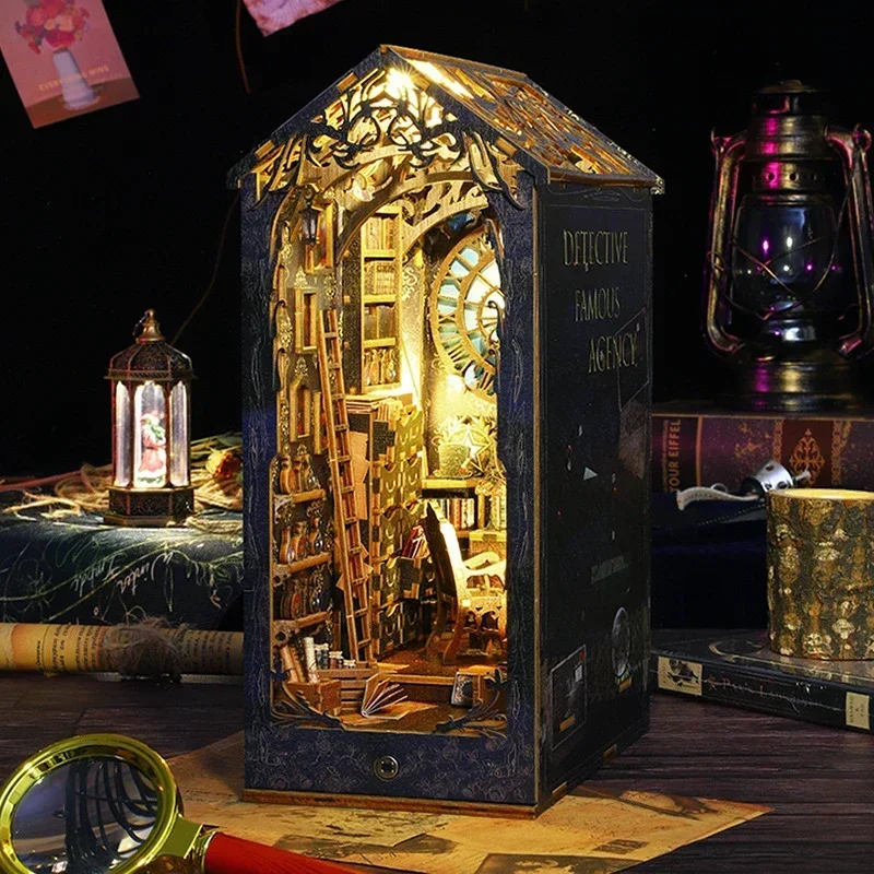 Ретро-набор для самостоятельно – обзор и цена Diy Wooden Book Nook Kit Shelf Insert